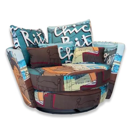 MyNest Swivel Armchair Fabric Series 6