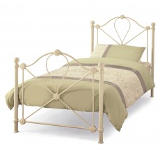 Lyon Metal Single (90cm) Bedstead Ivory Gloss Lyon Metal Single (90cm) Bedstead Ivory Gloss