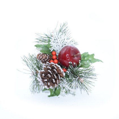 Pinecone & Apple Frosted Pick 28cm