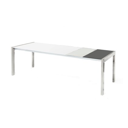 Tortina 6-10 Person Extending Dining Table & 4 Rimini Upholstered Dining Chairs