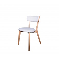 Bjorn Oak Dining Chair C/W Grey Fabric Seat Pad & Back Bjorn Oak Dining Chair C/W Grey Fabric Seat Pad & Back