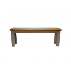 Aquitane 3 Person Dining Bench Weathered Oak