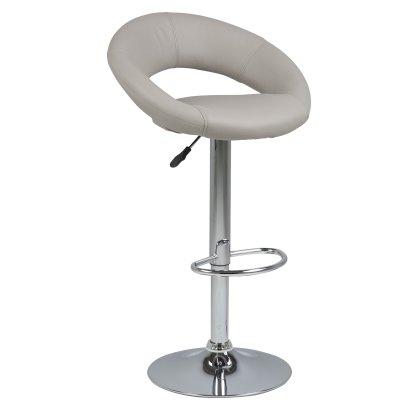 Plump High/Low Gas Lift Bar Stool Faux Leather Taupe Plump High/Low Gas Lift Bar Stool Faux Leather Taupe
