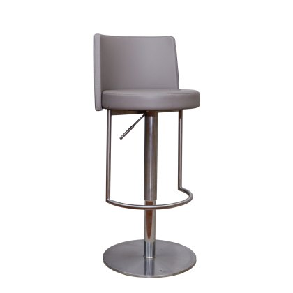 Monza High Bar Stool Faux Leather Taupe Monza High Bar Stool Faux Leather Taupe