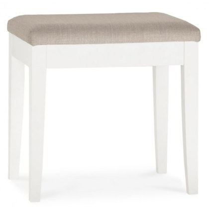 Julie Bedroom Stool With Fabric Seat Pad White Julie Bedroom Stool With Fabric Seat Pad White