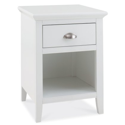 Lipari White Painted 1 Drawer Bedside Locker Lipari White Painted 1 Drawer Bedside Locker