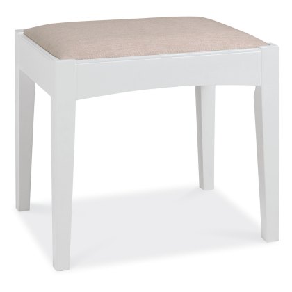 Lipari White Painted Bedroom Stool With Upholstered Seat Pad Lipari White Painted Bedroom Stool With Upholstered Seat Pad