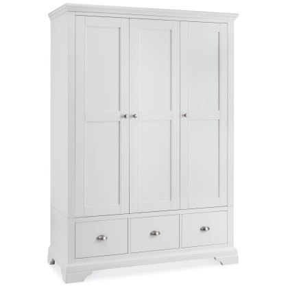 Lipari White Painted Triple Wardrobe Lipari White Painted Triple Wardrobe