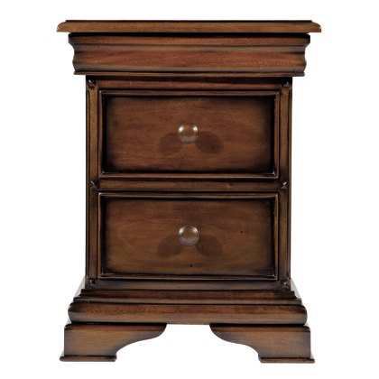 Normandie 3 Drawer Bedside Locker Mahogany