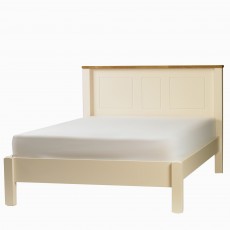 Benedict Zen Creme Oak Trim Single (90cm) Low End Bedstead Benedict Zen Creme Oak Trim Single (90cm) Low End Bedstead