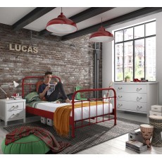 Vipack New York Small Double (120cm) Bedstead Red Vipack New York Small Double (120cm) Bedstead Red