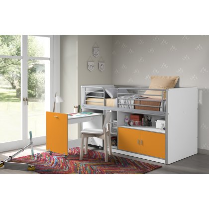 Bonny Mid Sleeper With Pull Out Desk Orange