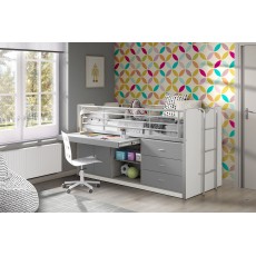 Bonny Mid Sleeper With Slide Out Desk Silver