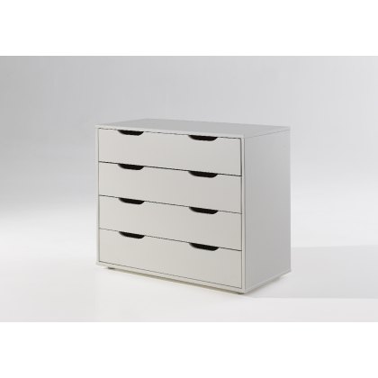 Pino 4 Drawer Chest Of Drawers White