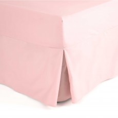 Belledorm 200 Thread Count Box Pleated Valance Powder Pink (Multiple Sizes)