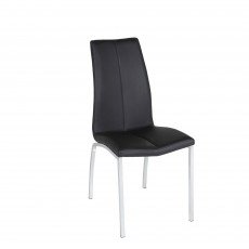 Asama Dining Chair Black Faux Leather Asama Dining Chair Black Faux Leather