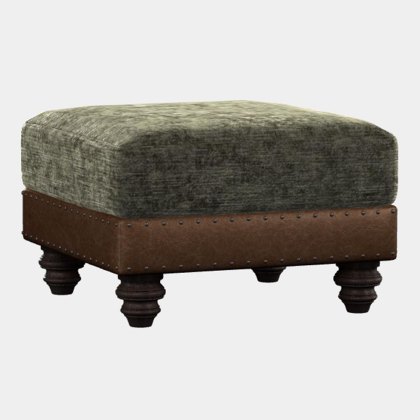 Constable Small Footstool Leather & Fabric 4 Constable Small Footstool Leather & Fabric 4