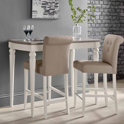 Freeport Low Bar Stool Faux Leather Grey