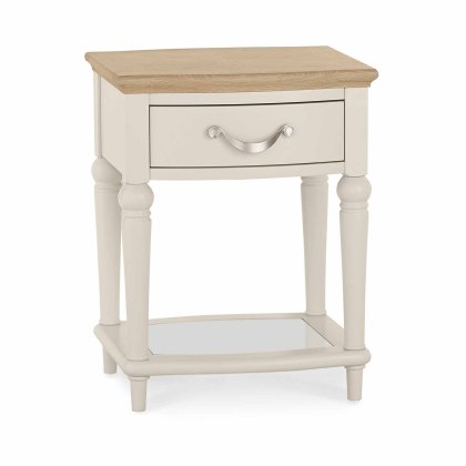 Freeport 1 Drawer Side/Lamp Table Grey Washed Oak