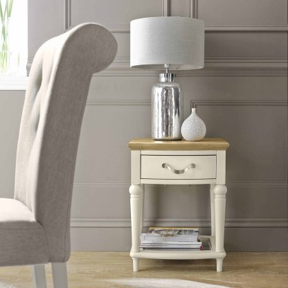 Freeport 1 Drawer Side/Lamp Table Grey Washed Oak