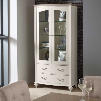Freeport Grey Washed Oak Display Cabinet