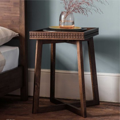 Jaipur Side Table Dark Brown