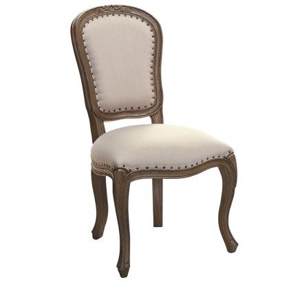 Georgia Dining Chair Fabric Natural & Rustic Brown