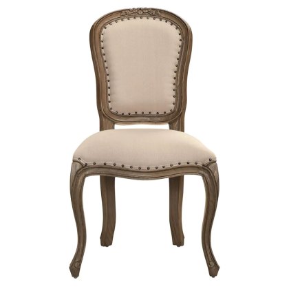 Georgia Dining Chair Fabric Natural & Rustic Brown