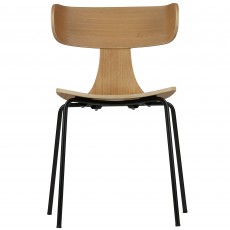 Form Dining Chair With Natural Wood Seat