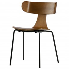Form Dining Chair With Brown Wooden Seat