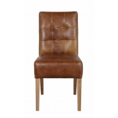 Colin Dining Chair Faux Leather Brown