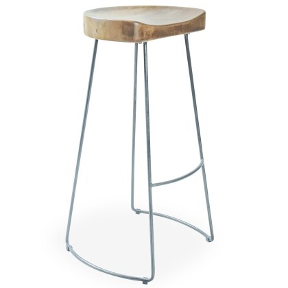 Re-Engineered Tractor Seat High Bar Stool Mango Re-Engineered Tractor Seat High Bar Stool Mango