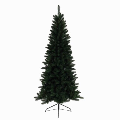 Lodge Slim Pine Christmas Tree Green (Multiple Sizes)