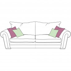 Oceanus 4 Seater Standard Back Sofa Fabric C