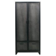 VT Wonen 2 Door & 2 Drawers Gym Locker Wardrobe Black VT Wonen 2 Door & 2 Drawers Gym Locker Wardrobe Black