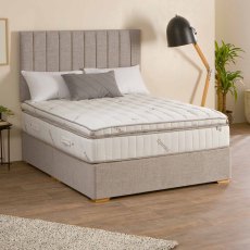 Extended Life Forte 1600 Pocket Platform Top Divan Set Graphite (Multiple Sizes)