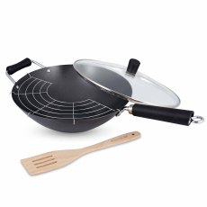 Excellence Non-stick 31cm 4 Piece Wok Set Excellence Non-stick 31cm 4 Piece Wok Set