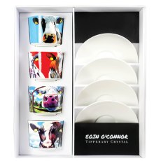 Eoin O'Connor Cappuccino Cups & Saucers 8 Piece Set Eoin O'Connor Cappuccino Cups & Saucers 8 Piece Set