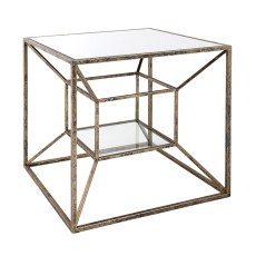 Solomon Side/Lamp Table Gold & Black Solomon Side/Lamp Table Gold & Black