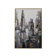 Skyline 60cm x 90cm Canvas Black, Grey, White & Gold Skyline 60cm x 90cm Canvas Black, Grey, White & Gold