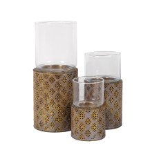 Hazel Candle Holder Antique Brass (Set of 3) Hazel Candle Holder Antique Brass (Set of 3)