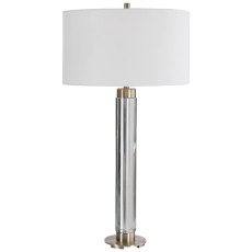 Davies Table Lamp Antique Brass With White Shade Davies Table Lamp Antique Brass With White Shade