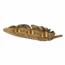 Feather T-Light Holder Bronze Feather T-Light Holder Bronze