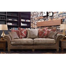 Hudson 3 Seater Sofa Option 1 Fabric & Leather Hudson 3 Seater Sofa Option 1 Fabric & Leather