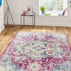 Boston G0532 Rug Fuschia & Blue (Multiple Sizes)