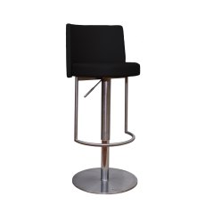 Monza High Bar Stool Faux Leather Black Monza High Bar Stool Faux Leather Black