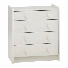 3 + 2 Drawer Chest of Drawers White