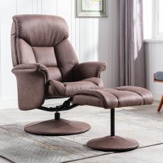 Dingle Swivel Recliner & Footstool (Multiple Colours & Fabrics) Dingle Swivel Recliner & Footstool (Multiple Colours & Fabrics)