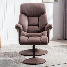Dingle Swivel Recliner & Footstool (Multiple Colours & Fabrics) Dingle Swivel Recliner & Footstool (Multiple Colours & Fabrics)