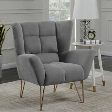 Treacy Armchair Fabric Light Grey